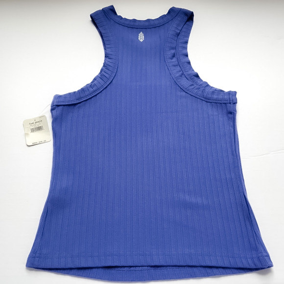 NEW Free People Movement Blissed Out Ribbed Tank Size XS African Violet Blue - Picture 6 of 12